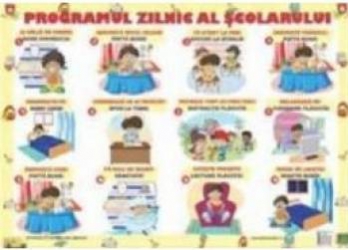 Plansa Programul zilnic al scolarului 