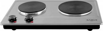 Plita Samus PX302 2 zone de gatit 2500 W Termostat reglabil Inox 