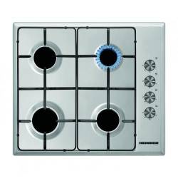 Plita incorporabila Heinner HBH-S584I-IX Gaz 4 Arzatoare Aprindere electrica Inox 