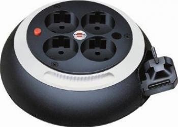 Prelungitor Brennenstuhl Rola 4 prize 3m Negru 