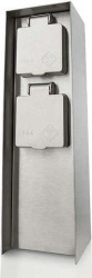 Priza pentru exterior Philips myGarden Rock 2 x Schuko IP44 argintiu 