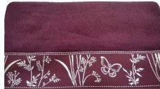 Prosop de baie Angela Bumbac si Bambus amestec 50 x 90 cm Bordo 