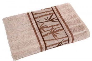 Prosop de baie Meric Bumbac si Bambus amestec 50 x 90 cm Maro 