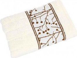 Prosop de baie Wave Bumbac si Bambus amestec 50 x 90 cm Crem 
