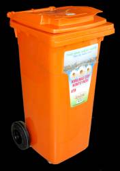 Pubele de gunoi mobile 120lt 55x48x94cm orange 
