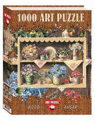 Puzzle lemn Cupboard Garden 1000 piese 