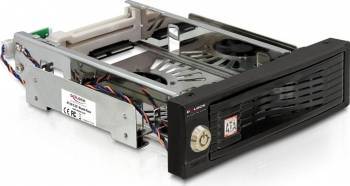 Rack Delock 5.25 inch pentru HDD 3.5 SATA Negru 