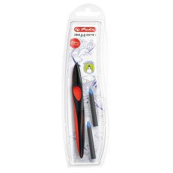 Roller Herlitz MyPen grip ergonomic negru/rosu 