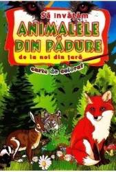 Sa invatam animalele din padure de la noi din tara - Carte de colorat 