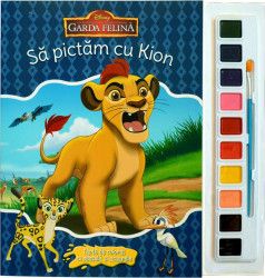 Sa pictam cu Kion - Carte de colorat cu pensula si acuarele 