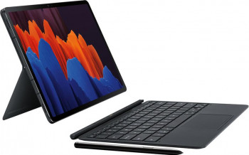 Husa Keyboard Cover Samsung Galaxy Tab S7+ T970 T976 12.4 inch Black 