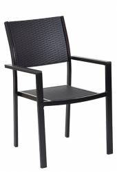 Scaun cu brate RAKI imotatie POLYWOOD culoare cafea 