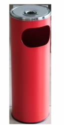 Scrumiera exterioara pentru hotel cu cos gunoi 12L 20x20xh58cm rosie 