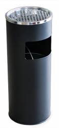 Scrumiera exterioara pentru hotel cu cos gunoi 18L 25xh60cm neagra 