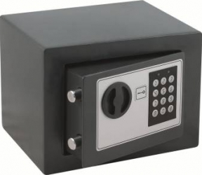 Seif cu inchidere electronica + cheie 170x230x170mm gri