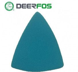 Set 25 buc DEERFOS SA331 BLUE dimensiuni 100x150 mm fara gauri granulatie 280 triunghi abraziv de slefuit prindere arici tip scai/velcro 