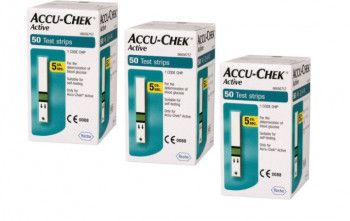 Set 150 teste glicemie + 75 ace sterile Accu Chek Active 