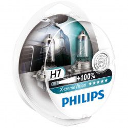 Set 2 Becuri auto far halogen Philips H7 X-treme Vision +100 12V 55W 