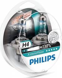 Set 2 becuri Philips H4 12V 60 55W P43t X-Treme Vision Plus