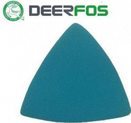 Set 25 buc DEERFOS SA331 BLUE 79x79x79 mm fara gauri granulatie 60 triunghi delta abraziv de slefuit prindere arici tip scai/velcro 