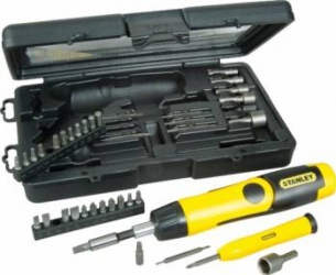 Set 39 piese surubelnita cu clichet si accesorii Stanley 0-63-038 
