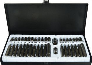 Set 40 piese bit torx CRV cutie metalica Geko G10030 