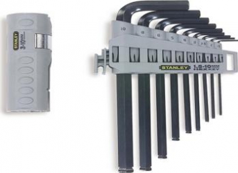 Set 9 piese Stanley imbus L metric1.5-10 maner 