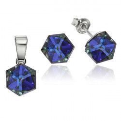 Set argint 925 cu swarovski elements culoare Heliotrope 