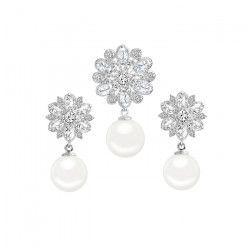Set argint cu elemente swarovski cristal pearls 