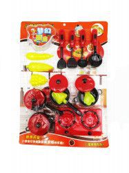 Set bucatarie cu aragaz accesorii legume si fructe 