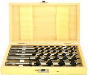 Set burghie elicoidale pentru lemn 6piese 6-25/230mm cutie lemn GEKO G38120 