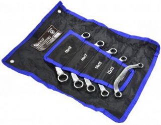 Set de chei inelare semi-luna 5 piese husa textila GEKO G11150 