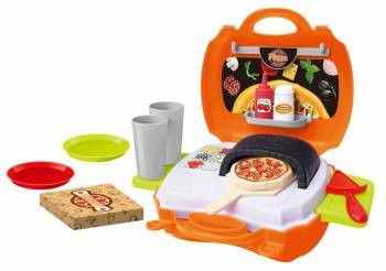 Set de facut pizza pentru copii valiza portabila 21 piese My Carry Along Pizza Shop