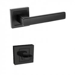Set manere usa interior rozeta tip wc negru mat Kuchinox