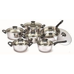 Set oale inox FLORIA ZLN-1167 12 piese 6 oale inox+6 capace sticla termorezistenta 