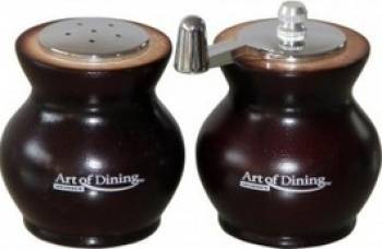 Set rasnita solnita retro Heinner 9cm Maron 