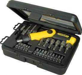 Set surubelnita cu clichet si 22 accesorii Stanley 0-63-022