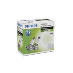 Set 2 becuri far H7 55W 12V Philips LongerLife 