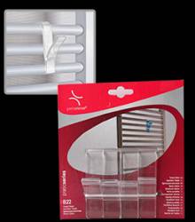 Set 4 cuiere prosoape baie transparent 