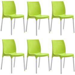 Set 6 scaune curte SUNNY culoare verde D58xH82xW42xSH45cm 