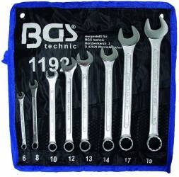 Set 8 chei combinate BGS Germany 6-19mm in etui 
