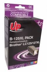 Set cartuse cerneala UPRINT BJ125XLUPP5 CyanMagentaGalbenNegru 2 x 30 ml si 3 x 15 ml compatibil LC125127XL 