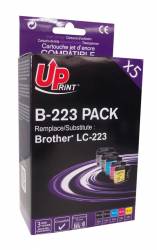 Set cartuse cerneala UPRINT BJ223UPP5 CyanMagentaGalbenNegru 2 x 18 ml si 3 x 8 ml compatibil LC223 