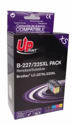 Set cartuse cerneala UPRINT BJ225XLUPP5 CyanMagentaGalbenNegru 2 x 30 ml si 3 x 13 ml compatibil LC225LC227XL 
