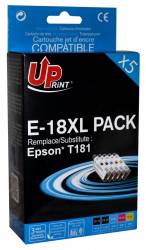 Set cartuse cerneala UPRINT EJ18XLUPRP5 CyanMagentaGalbenNegru 2 x 12 ml si 3 x 9 ml compatibil T1815 