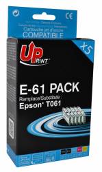 Set cartuse cerneala UPRINT EJ61UPRP5 CyanMagentaGalbenNegru 5 x 8 ml compatibil T061 