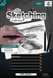 Set pentru realizarea unui desen in creion - Balena 