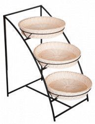 Set suport metalic cu 3 cosuri patiserie bar RAKI 