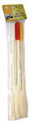 Set ustensile lemn 3 piese MN019861 cu decor 