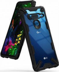 Husa LG G8 ThinQ Ringke FUSION X Transparent Negru 